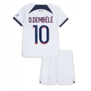 Paris Saint-Germain Ousmane Dembele #10 Gostujuci Dres za Dječji 2023-24 Kratak Rukavima (+ kratke hlače)